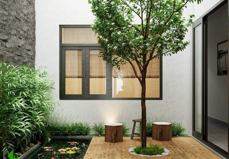 thiết kế cây xanh trong nhà