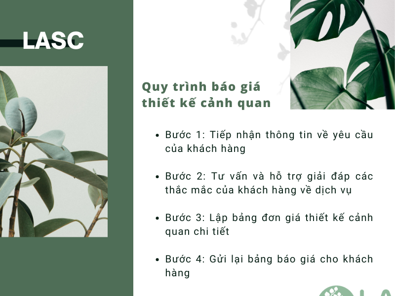 đơn giá thiết kế cảnh quan